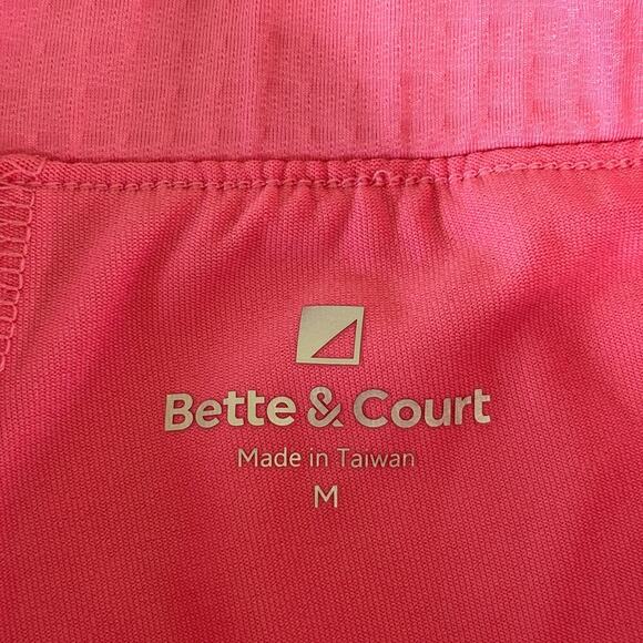 Bette & Court Skort Size M Pink Black Textured Knit Stretch Pull On Tennis Golf - Picture 2 of 10
